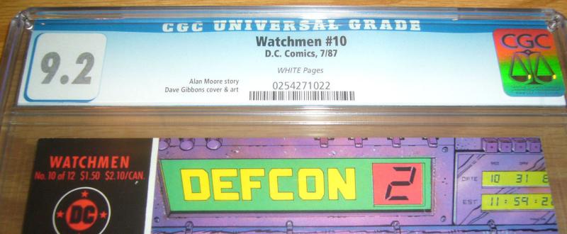 Watchmen #10 CGC 9.2 alan moore - dave gibbons - dc comics - july 1987