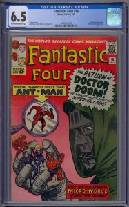 Fantastic Four #16 1963 Marvel Comics CGC 6.5 1st Ant-Man crossover