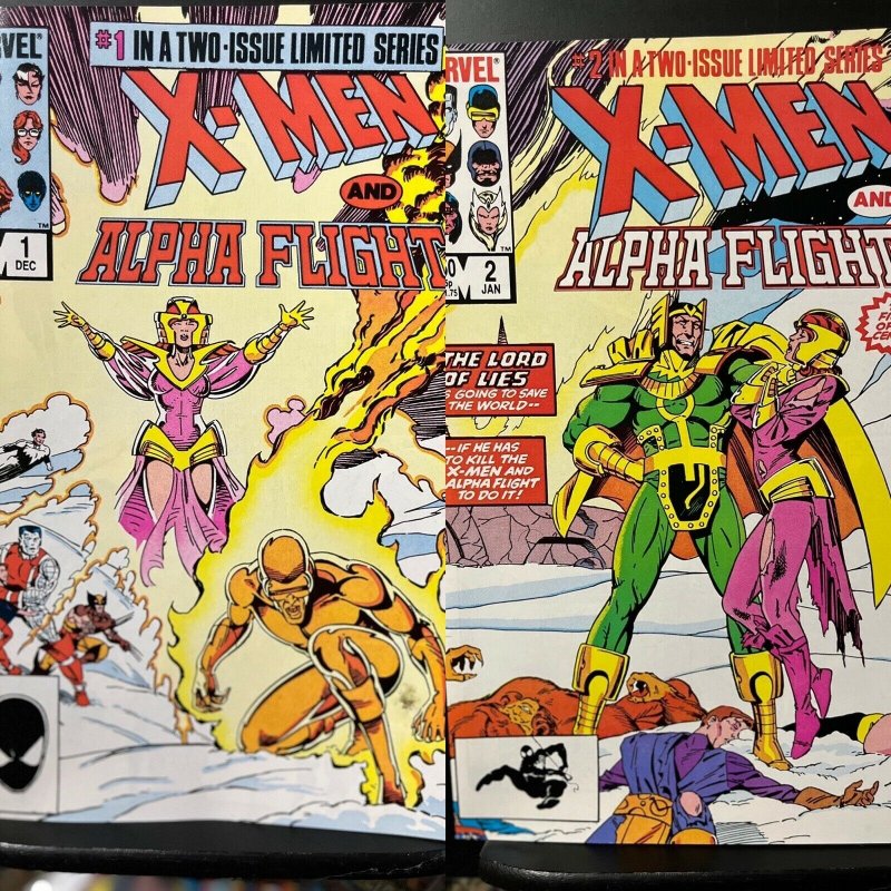 X-Men and Alpha Flight Complete Series #1-2 (1985 Marvel) 