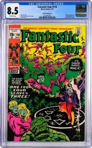 Fantastic Four #110 (Green Printing Error) Lee Kirby RARE Marvel CGC 8.5 VF+