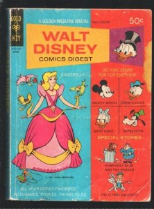 Walt Disney Comics Digest #10 1969-Cinderella-Carl Barks art-Donald Duck-Mick...