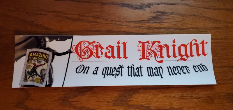 GRAIL KNIGHT Bumper Sticker - Only Available Here!