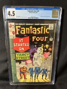 Fantastic Four #29 CGC VG+ 4.5 Watcher Appearance! Red Ghost! Kirby Marvel 1964
