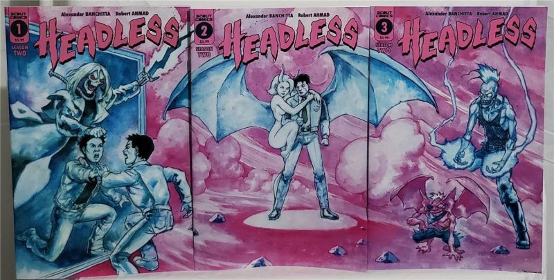 HEADLESS Season Two #1 - 3 Connecting Covers Triptych (Scout 2021)