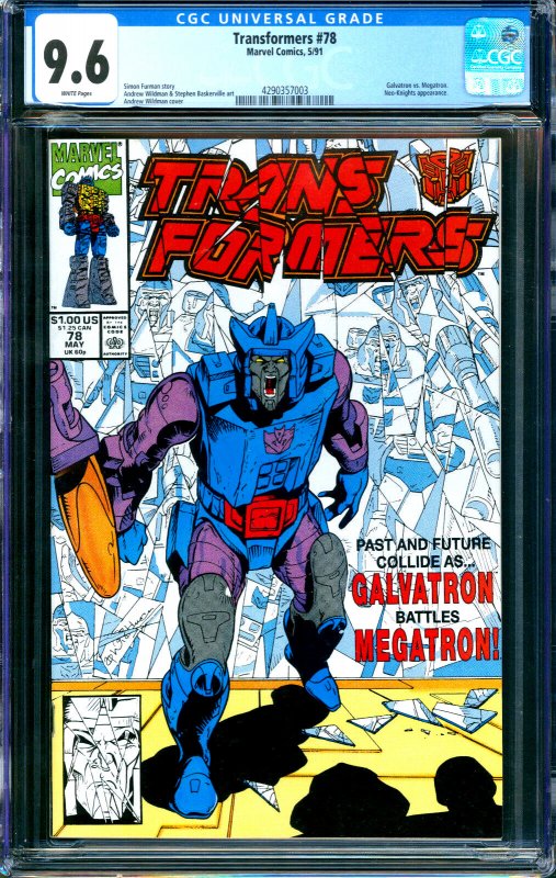 Transformers #78 Marvel Comics 1991 CGC 9.6