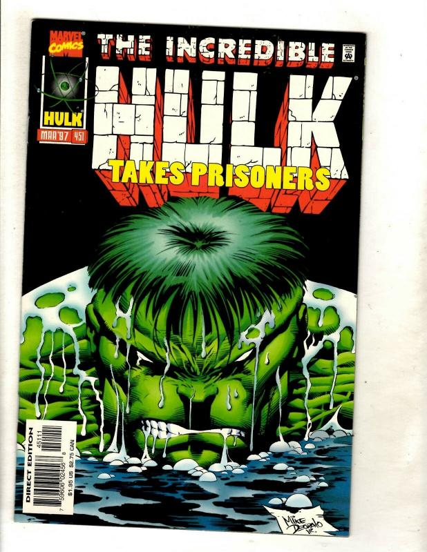 10 Incredible Hulk Marvel Comics # 321 322 344 451 452 453 454 455 456 457 JF14