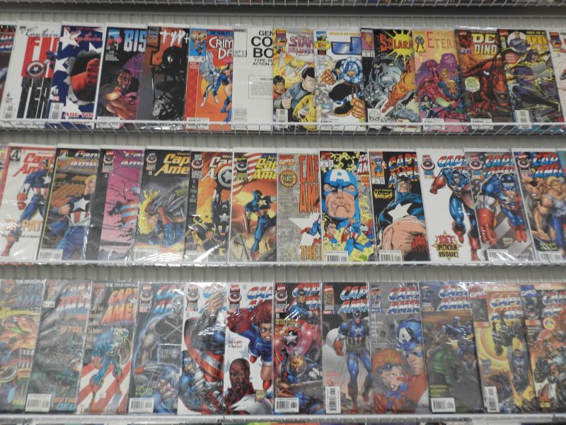 Huge Lot 150+ Comics W/ Captain America,  Bishop, Rogue+ Avg VF Condition!!