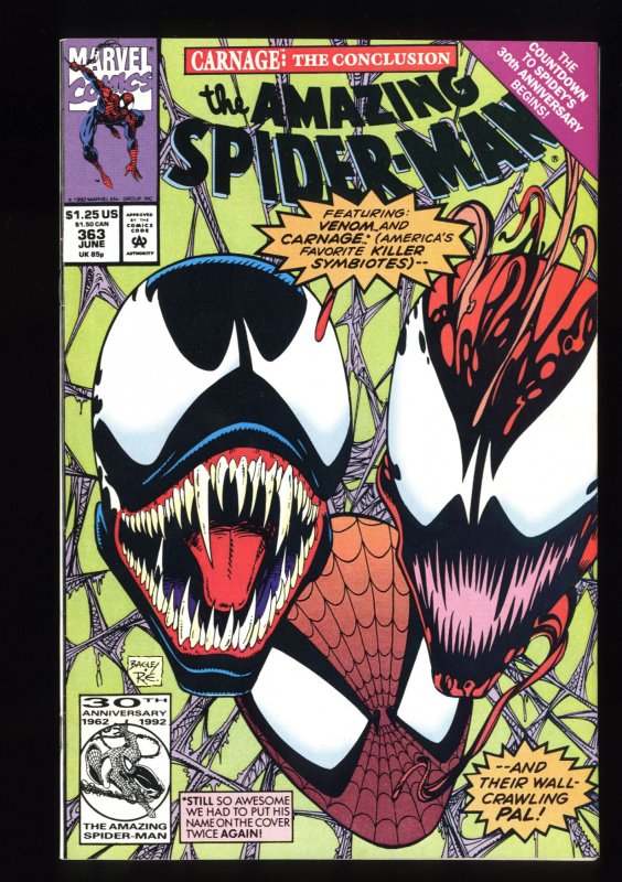 Amazing Spider-Man #363 VF 8.0 3rd Carnage!