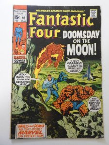 Fantastic Four #98 (1970) GD Condition moisture damage, rusty staples