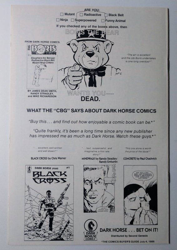 Boris the Bear #1 (8.5, 1986)