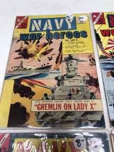 Navy War Heroes (1965) Set Issues # 1,3,6,7 • Charlton • Silver Age • Army Force