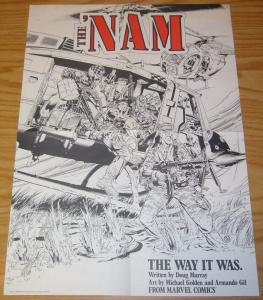 the 'Nam poster - 22 x 15.5 - marvel comics promo - michael golden vietnam