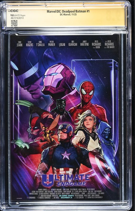 DEADPOOL BATMAN #1 MAIN COVER MARVEL 2025 GREG CAPULLO SIGNED CGC SS 9.8 NM