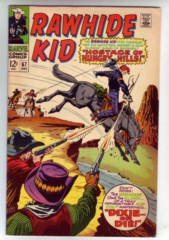 Rawhide Kid 67 strict VF+ 8.5 High-Grade  100s of Marvel Westerns up for grabs