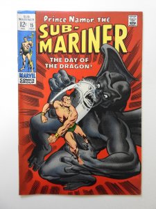 Sub-Mariner #15  (1969) GD Condition! Centerfold detached, rust on bottom staple