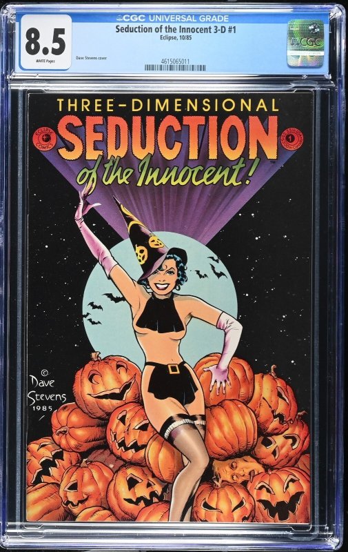 (1985) SEDUCTION OF THE INNOCENT 3-D #1 Dave Stevens Cover! CGC 8.5 WP!