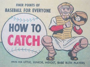 1962 Finer Points of Baseball For Everyone How to Catch Pocket Comic Book