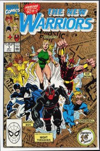 The New Warriors #1 Second Print Cover (1990) New Warriors