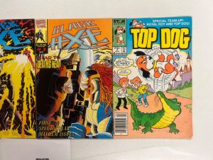 4 Marvel Comics Black Axe #  1 2 3 + Top Dog # 7 Avengers Defenders 53 JS47