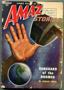 Amazing Stories Pulp February 1951- Vanguard of the Doomed- G-