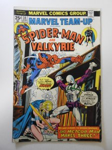 Marvel Team-Up #34 (1975) VG Condition moisture stain