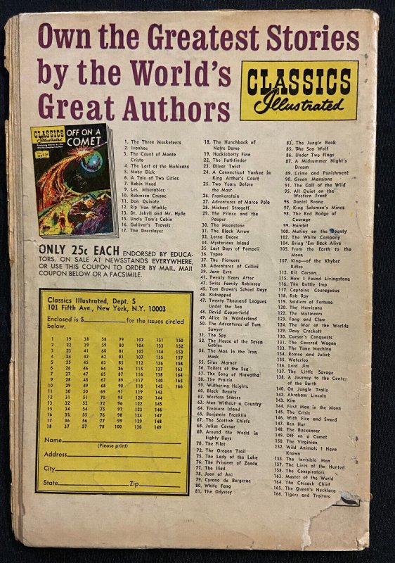 CLASSICS ILLUSTRATED #18 HUNCHBACK OF NOTRE DAME VG 1968