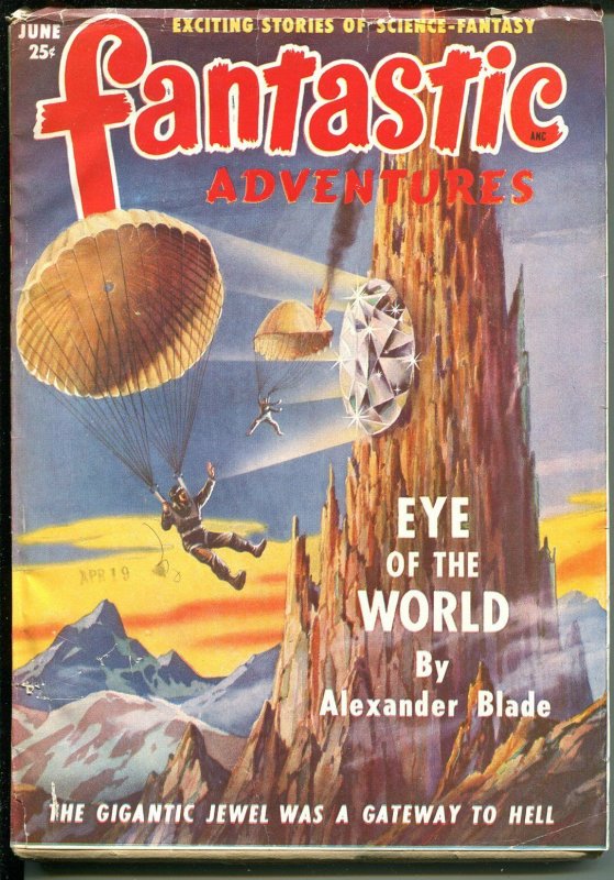 FANTASTIC ADVENTURES 6/1949-ZIFF-DAVIS-PULP SCI-FI-SETTLES-BLADE-RECOUR-g/vg