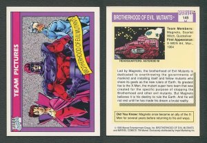 1990 Marvel Comics Card  #145 ( Brotherhood of Evil Mutants ) NM-MT