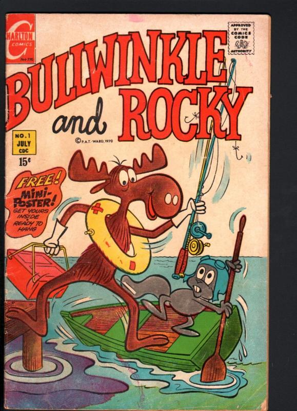 BULLWINKLE AND ROCKY #1-CHARLTON-FIRST ISSUE-SILVER AGE