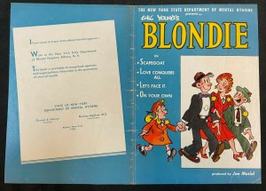 BLONDIE, DEPT. OF MENTAL HYGIENE VINTAGE COMIC, COVER ONLY, VF 1950