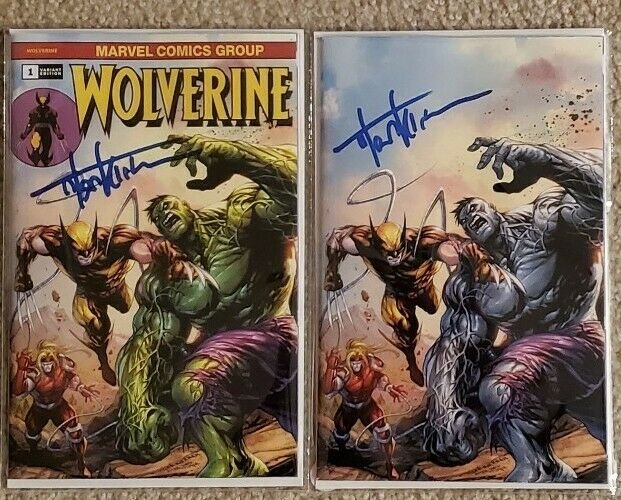 Wolverine 1 SIGNED BY Tyler Kirkham Incredible Hulk 181 Homage Virgin with COA