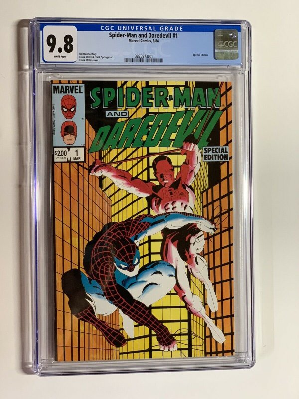 Spider-man and daredevil special 1 CGC 9.8 1984 Frank Miller￼ Cover Art