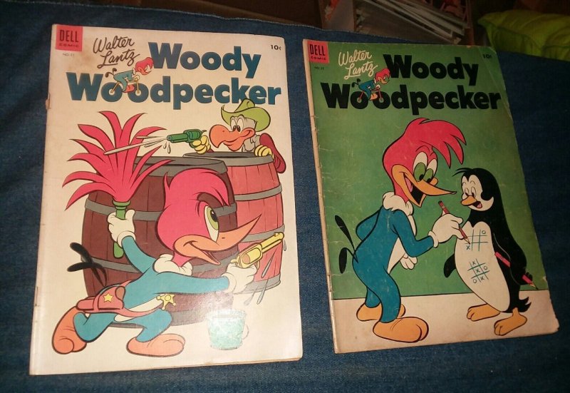 walter lantz woody woodpecker 21 22 comics lot golden age cartoon dell lot movie