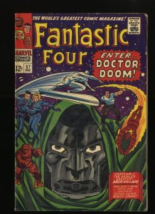 Fantastic Four #57 FN- 5.5 Doctor Doom Silver Surfer Appearance