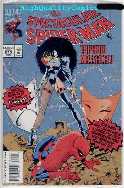 SPECTACULAR SPIDER-MAN #213, NM, Cel, Typoid Mary, more SM in store
