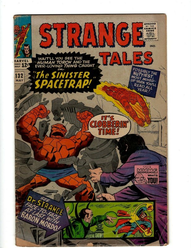 Strange Tales # 132 VG Marvel Comic Book Thing Dr. Strange Baron Mordo Torch KD1