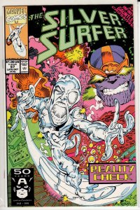 Silver Surfer #52 Direct Edition (1991) 8.0 VF SIGNED RON LIM