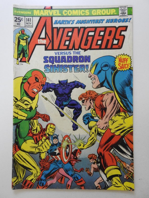 The Avengers #141 (1975) vs The Squadron Sinister! Sharp VG+ Condition!