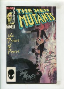 NEW MUTANTS #25(9.2)1ST LEGION CAMEO, SIGNED BOB MCLEOD & BILL SIENKIEWICZ!!1984