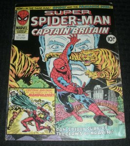 1977 SUPER SPIDER-MAN w/ Captain Britain / Kraven UK Weekly #232 VG 4.0