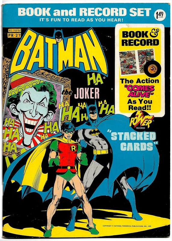 POWER RECORDS PR-27 BATMAN: 'STACKED CARDS' (1975) 8.0 VF  NEAL ADAMS!