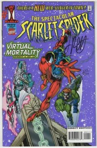 The Spectacular Scarlet Spider #1 Signed on Cover 1¢ AUCTION! No Resv!