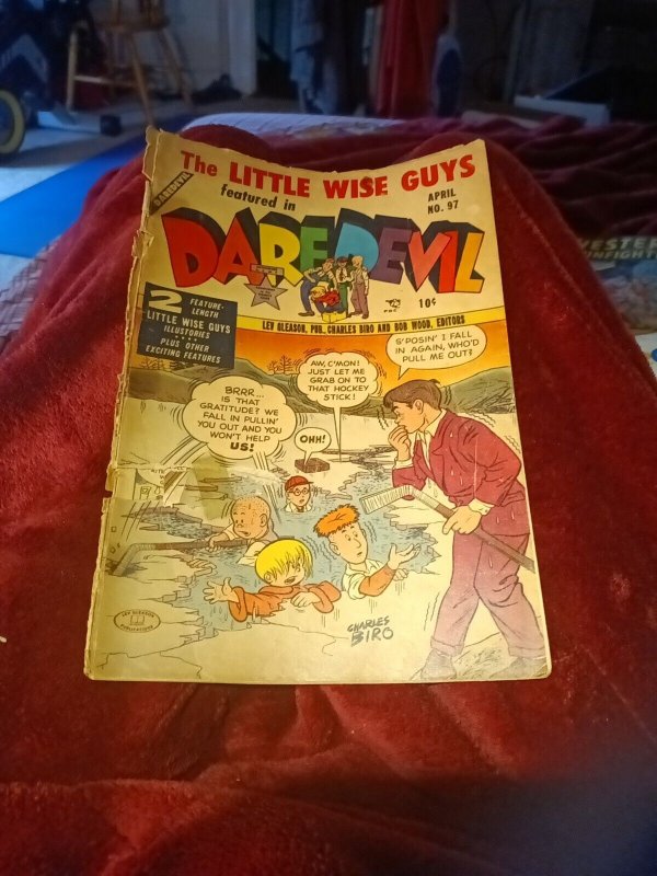 The LITTLE WISE GUYS In DAREDEVIL #97 Golden Age 1952 LEV GLEASON COMICS SCARCE