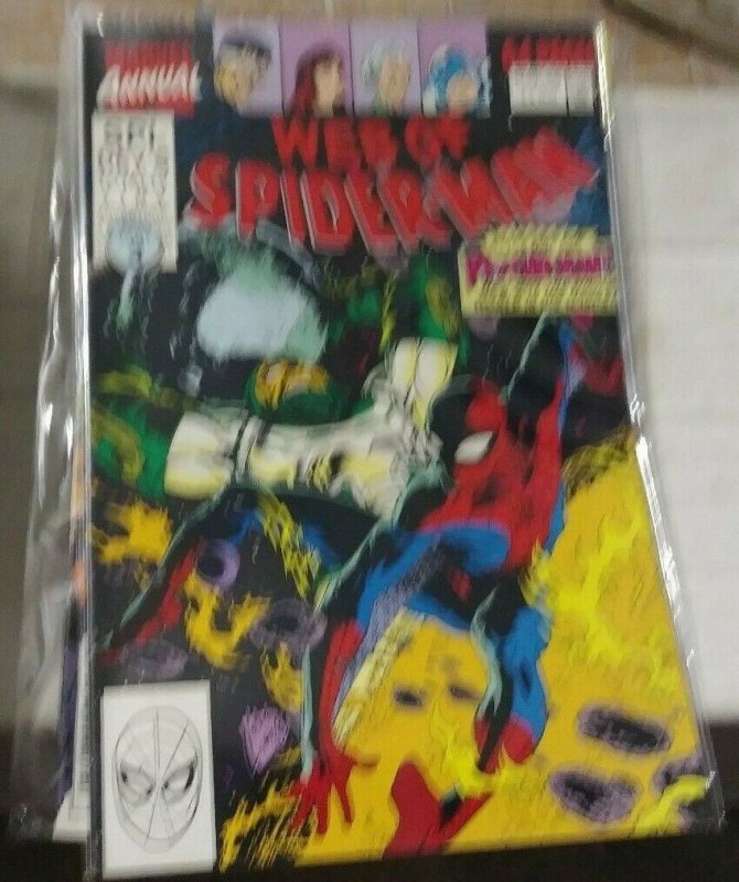 Web of spider-man annual # 6 1990 marvel  PSYCHO MAN +PUNISHER +CAPTAIN UNIVERSE