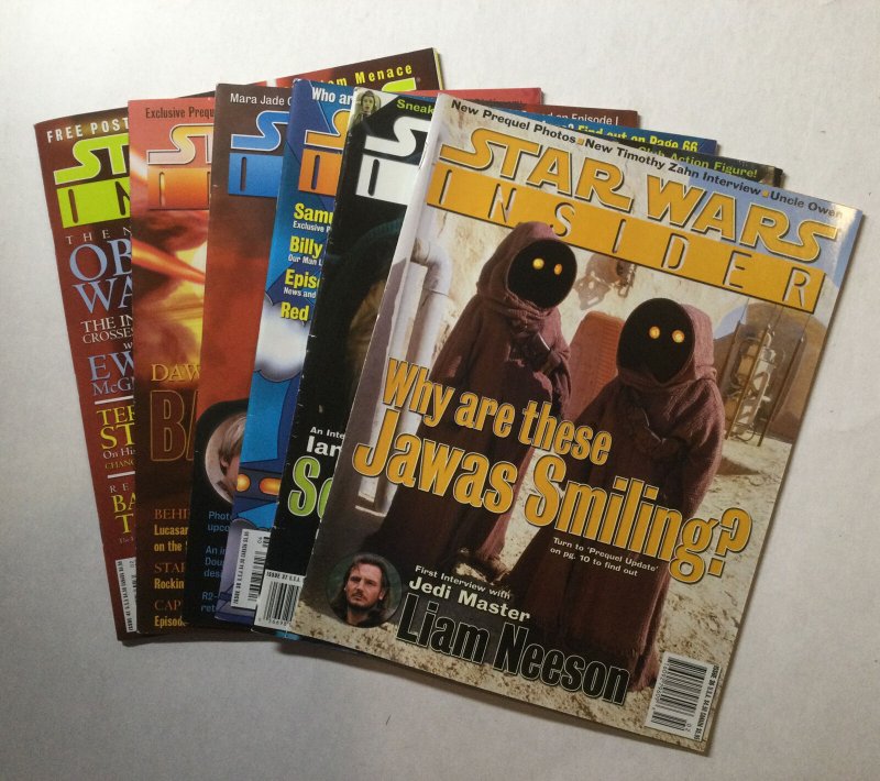 Star Wars Insider 36 37 38 39 40 41 Magazine lot run set Fine fn 6.0 Lucasfilms