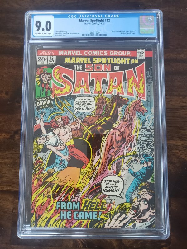 Marvel Spotlight 12 CGC 9.0 Origin of Son of Satan