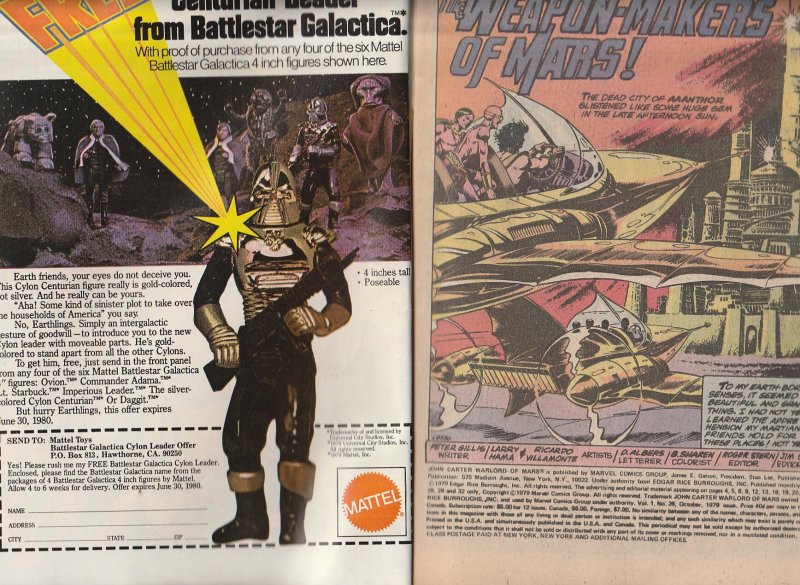 John Carter Warlord of Mars(Marvel) # 28  FINAL ISSUE !