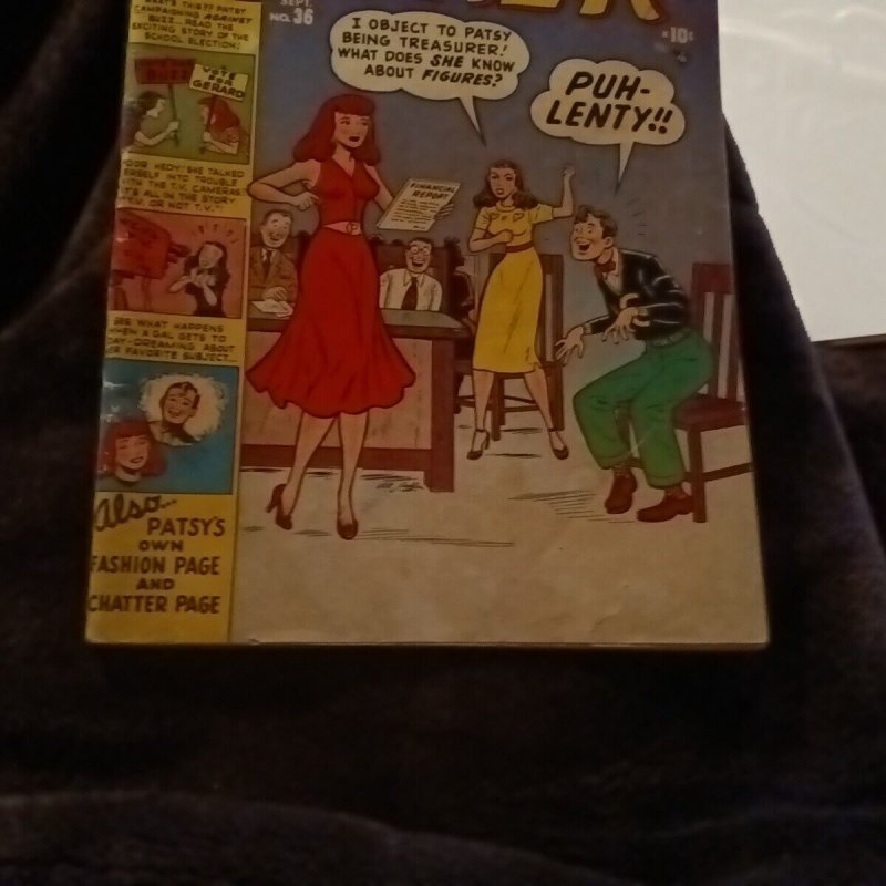 Patsy Walker #36 atlas comics 1951 golden age paper dolls good girl art book gga