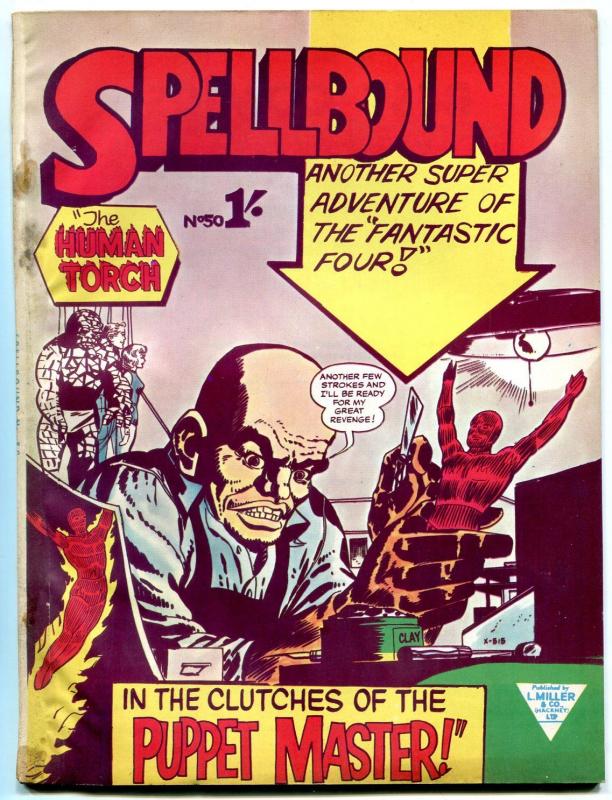 SPELLBOUND #50 1964 FANTASTIC FOUR BRITISH COMIC FN