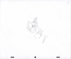 Daffy Duck Animation Pencil Art - 7 - Smug - Making Point